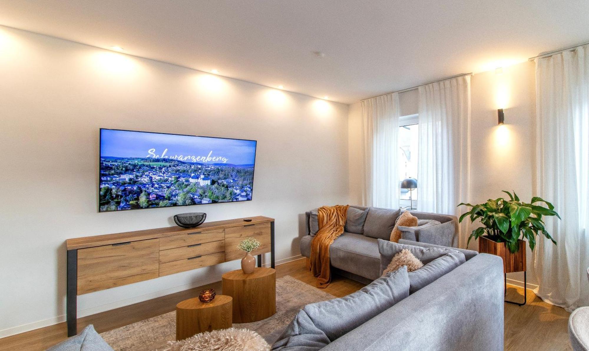 Stilvolles City-Apartment I Netflix I Wlan L Stellplatz I Zentral Шварценберг Экстерьер фото